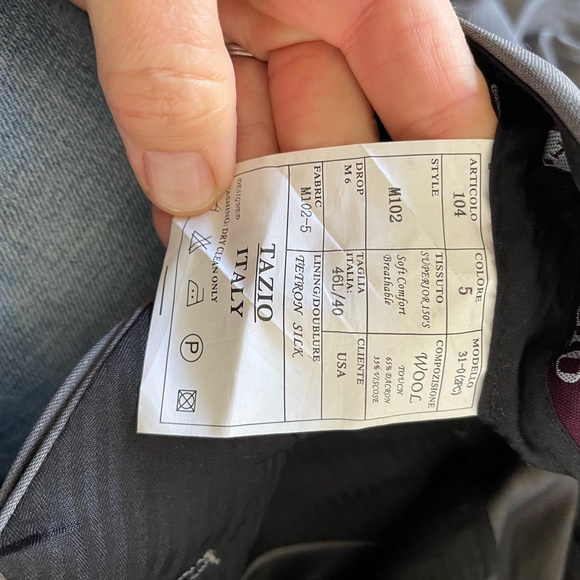 Men’s Tazio pinstripe suit with shirt and tie - Picture 13 of 14